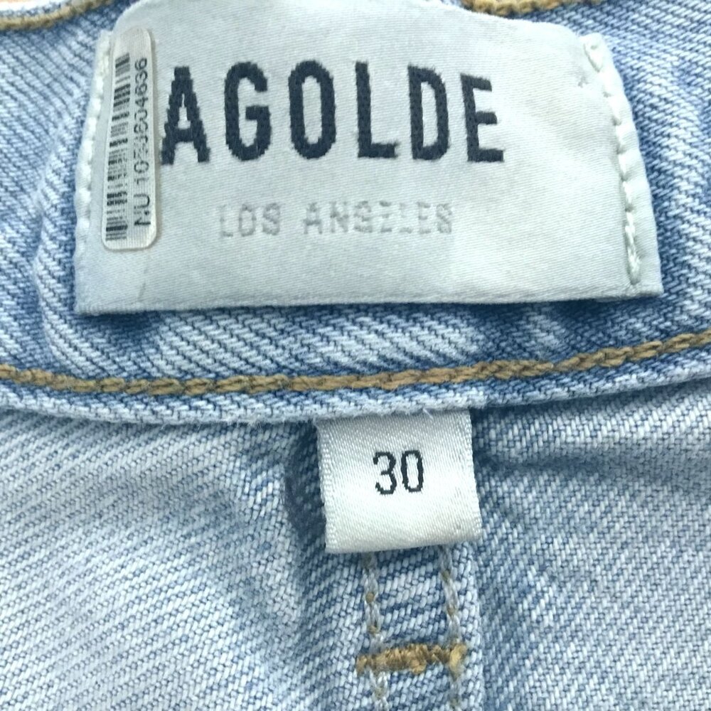 AGOLDE Minka Wide Leg Cargo Pocket Denim Jeans Light Blue High Rise 30 x 31 - Picture 8 of 12